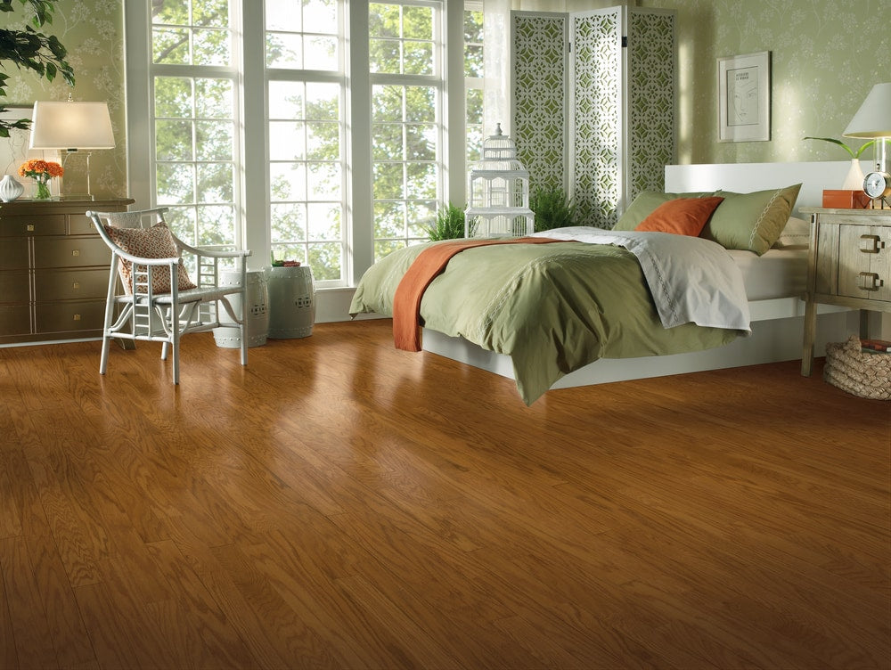 Bruce Gunstock Oak 3-in W x 3/8-in T x Smooth/Traditional Engineered Hardwood Flooring (22-sq ft / Carton)