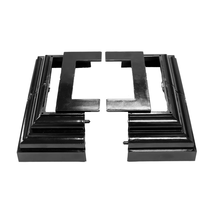 Nuvo Iron 2-in to 3-1/2-in Black Rigid Plastic Deck Post Base Trim