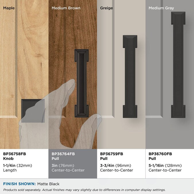 Amerock Appoint (128mm) Center to Center Rectangular Bar Drawer Pull