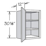 allen + roth Port 18-in W x 30.125-in H x 12-in D Navy Wall Fully Assembled Cabinet (Flat Panel Shaker Door Style)