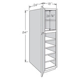 allen + roth Aveley 18-in W x 84-in H x 24-in D Linen Pantry Fully Assembled Cabinet (Flat Panel Shaker Door Style)