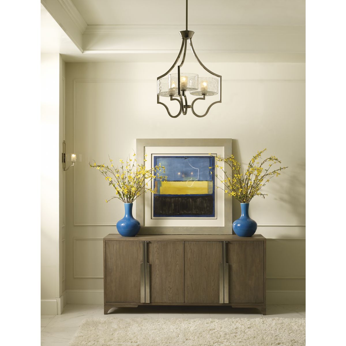 Progress Lighting Caress 3-Light Polished Nickel Modern/Contemporary Chandelier