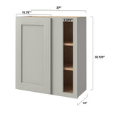 allen + roth Stonewall 27-in W x 30.125-in H x 12-in D Stone Blind Corner Wall Fully Assembled Cabinet (Flat Panel Shaker Style)