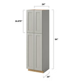 allen + roth Stonewall 24-in W x 84-in H x 24-in D Stone Pantry Fully Assembled Cabinet (Flat Panel Shaker Door Style)