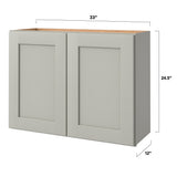 allen + roth Stonewall 33-in W x 24.5-in H x 12-in D Stone Wall Fully Assembled Cabinet (Flat Panel Shaker Door Style)