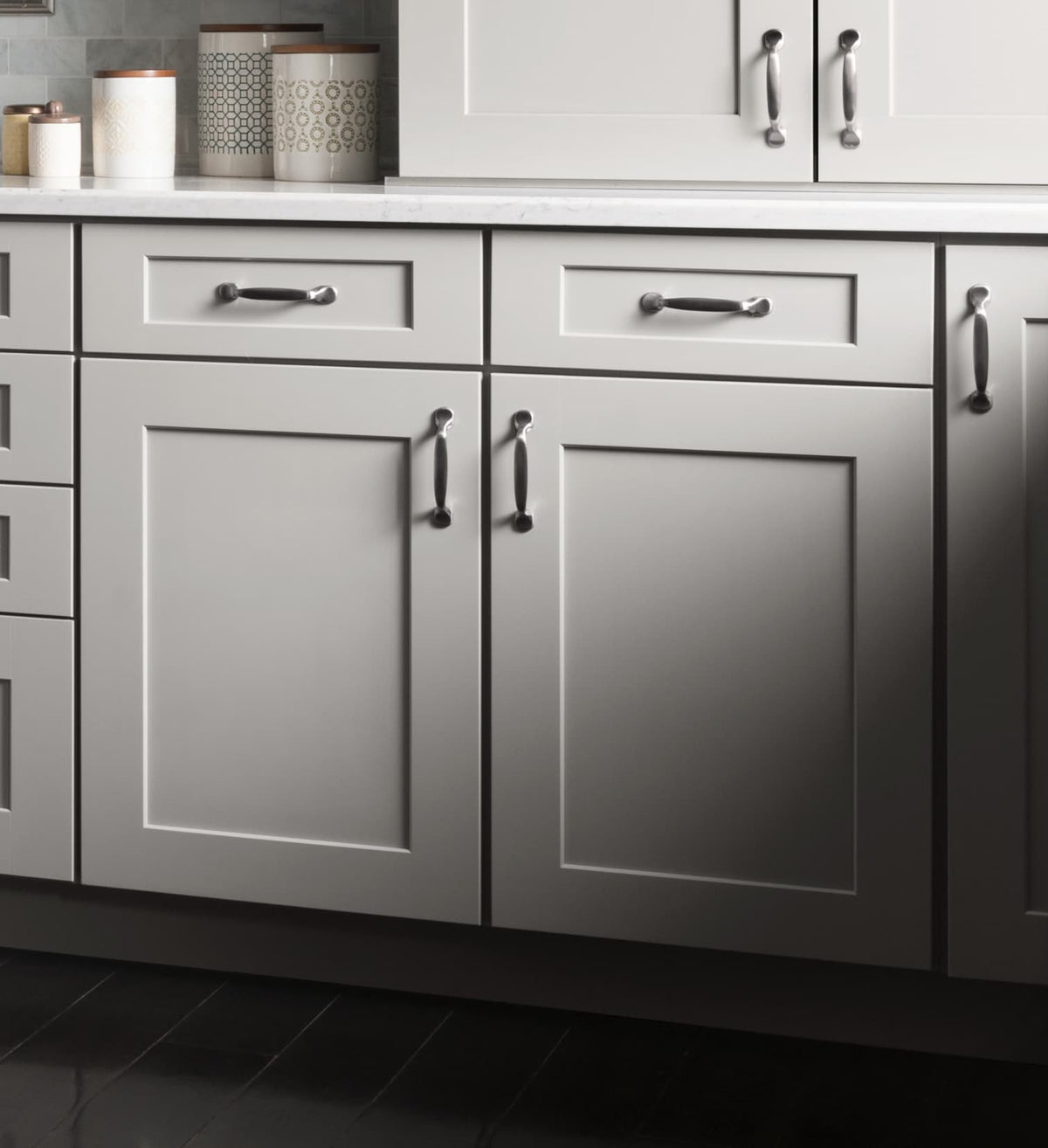 allen + roth Stonewall 24-in W x 34.5-in H x 24-in D Stone 1-Drawer Base Fully Assembled Cabinet (Flat Panel Shaker Style)