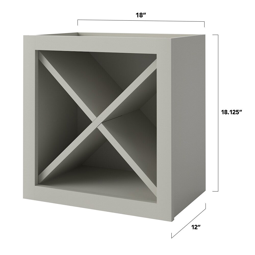 allen + roth Stonewall 18-in W x 18.125-in H x 12-in D Stone Open Cube Organizer Wall Fully Assembled Cabinet (Flat Panel Style)