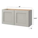 allen + roth Stonewall 36-in W x 18.125-in H x 12-in D Stone Wall Fully Assembled Cabinet (Flat Panel Shaker Door Style)