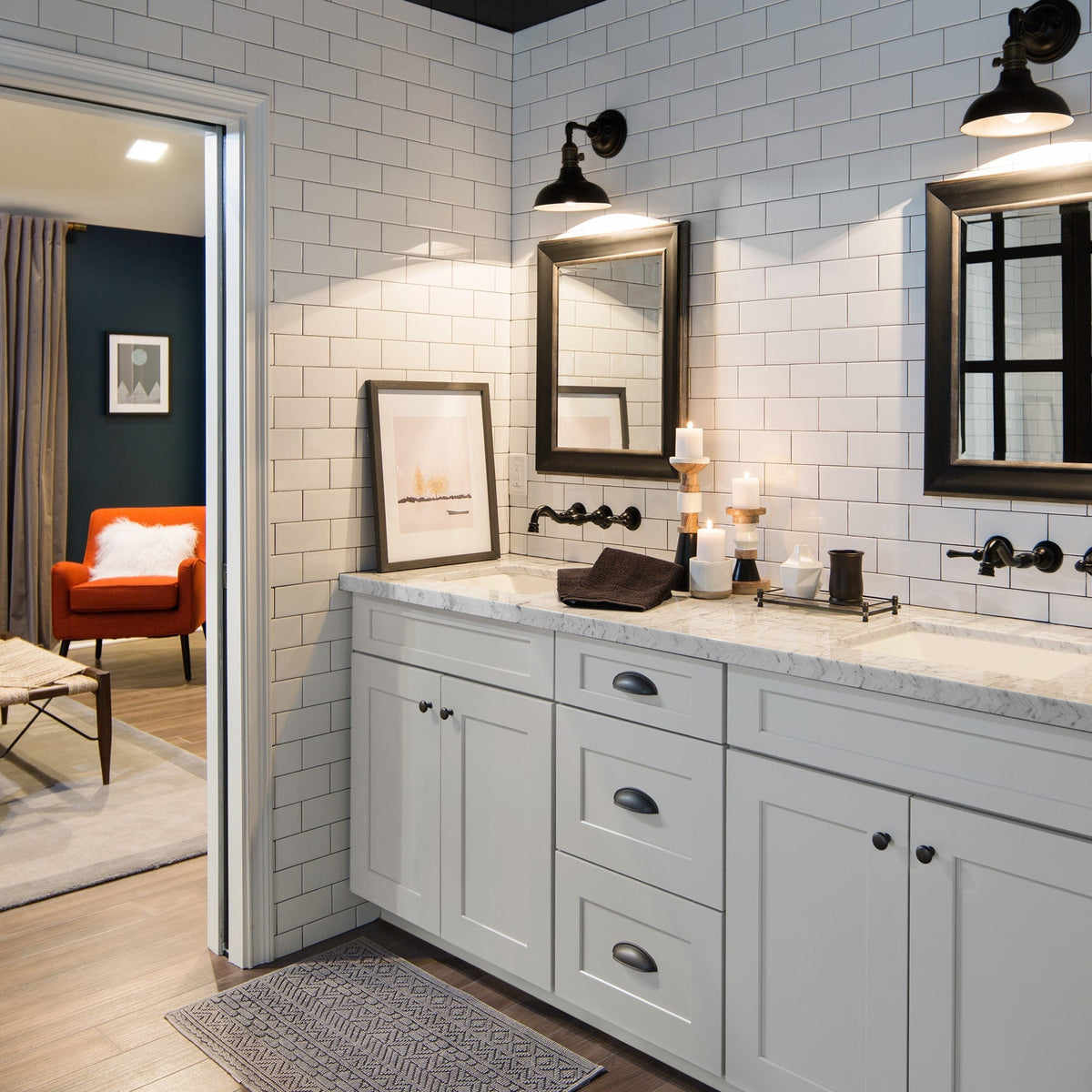 allen + roth Stonewall 18-in W x 34.5-in H x 24-in D Stone 1-Drawer Base Fully Assembled Cabinet (Flat Panel Shaker Style)
