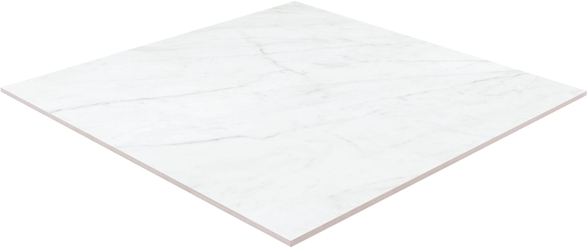 Satori Carrara Domani Polished 24-in x 24-in Polished Porcelain Marble Look Floor Tile