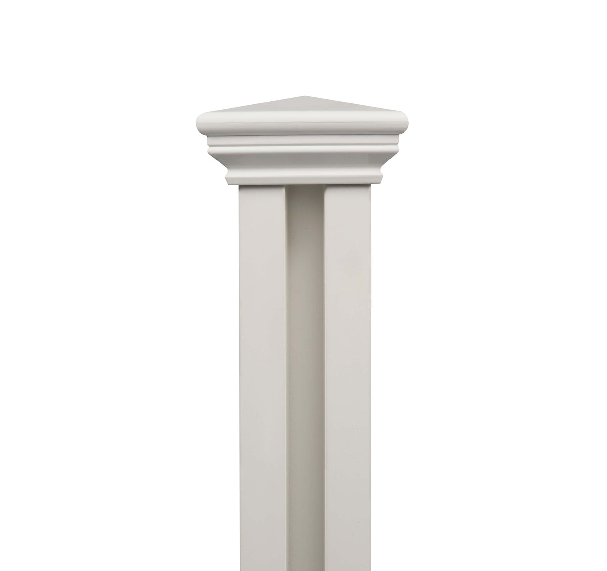 Zippity Outdoor Products Zippity 3-ft H x 4-ft W White Vinyl Square-top Fence Post No Dig (Unassembled)