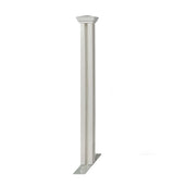 Zippity Outdoor Products Zippity 3-ft H x 4-ft W White Vinyl Square-top Fence Post No Dig (Unassembled)