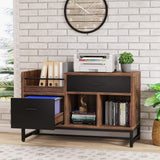Tribesigns Brown/Black 2-Drawer 39.4-in File Cabinet