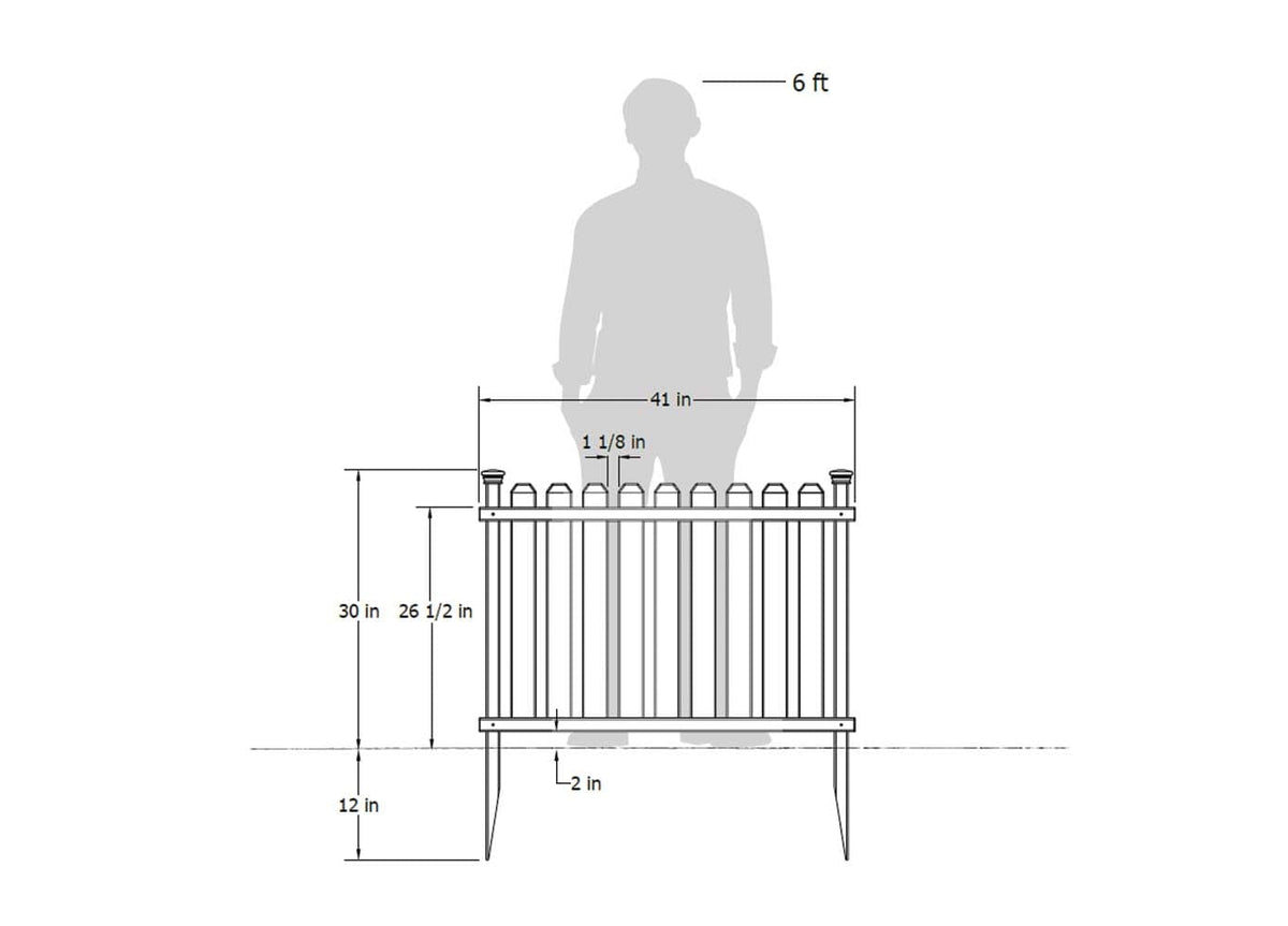 Zippity Outdoor Products Zippity 3-ft H x 4-ft W White Vinyl Square-top Fence Post No Dig (Unassembled)