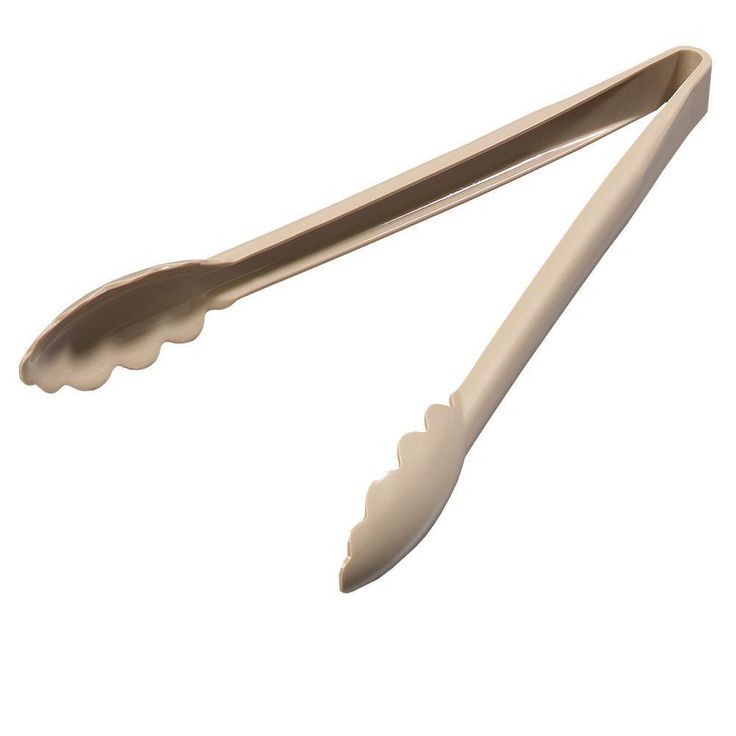 High Temperature Beige Utility Tongs Set of 12