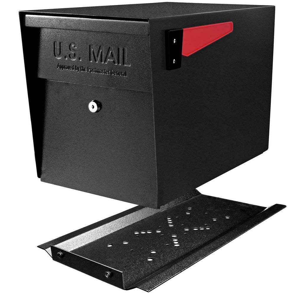 Locking Post Mount Mailbox with High Security Reinforced Patented Locking System, Black - Super Arbor