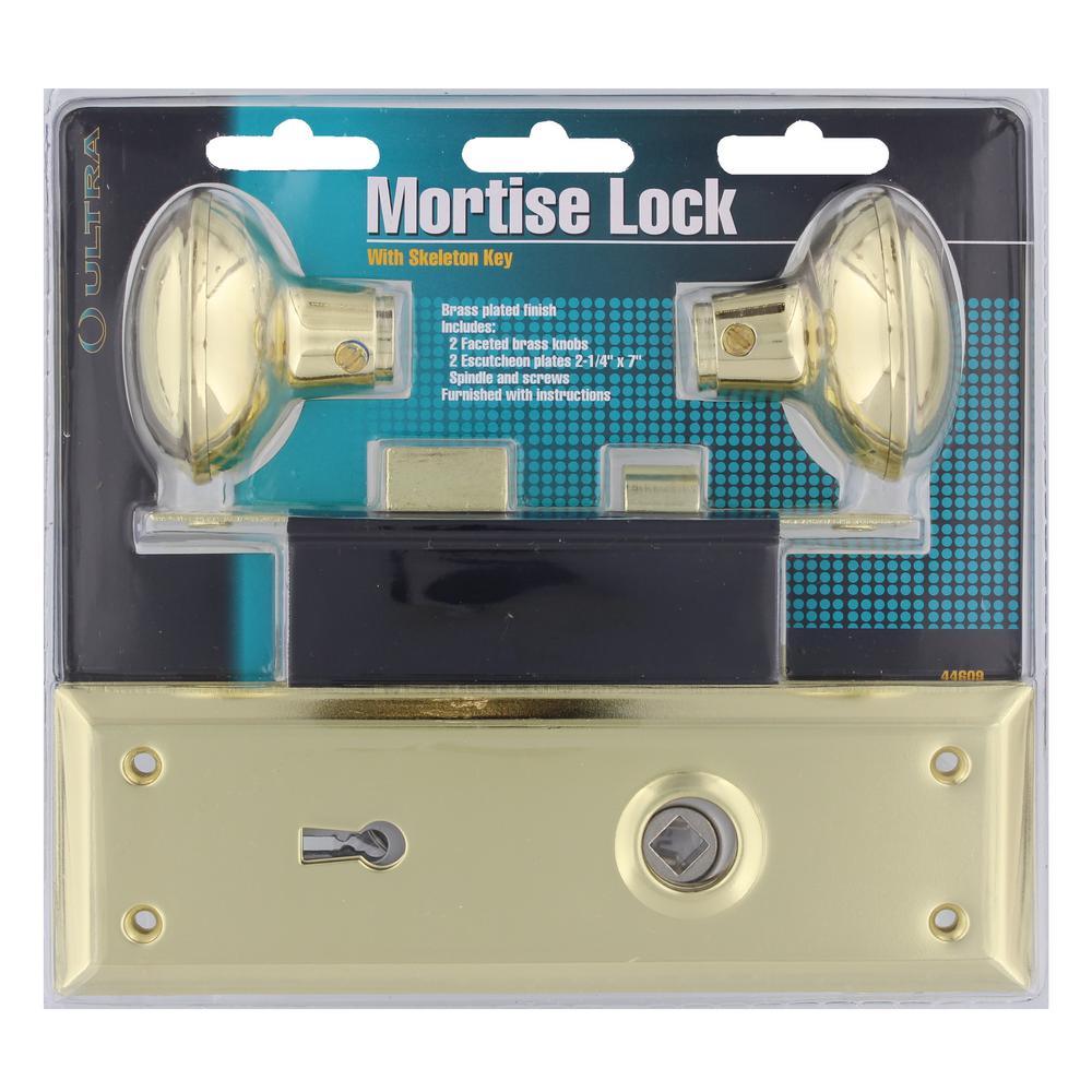 Brass Old Time Mortise Lock with Skeleton Key Replaces Most Mortise Interior Locks from Early 1900s - Super Arbor