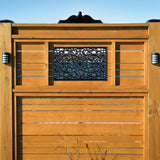Nuvo Iron 24-in Black Powder Coated Satin Cast Aluminum Gate Insert For Wood Fence