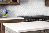 Satori Mercato Bianco 11-in x 13-in Matte Glass Marble Look Arabesque Mosaic Floor and Wall Tile (0.97-sq. ft/ Piece)
