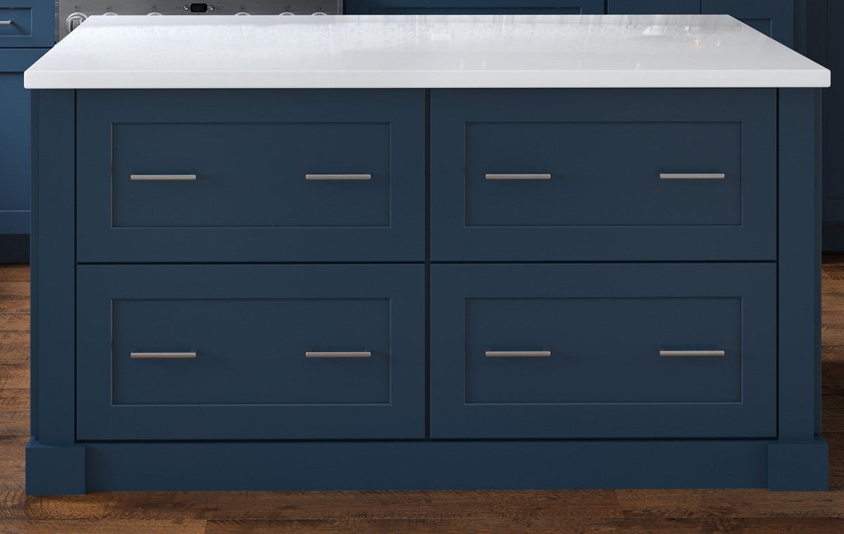 allen + roth Port 27-in W x 34.5-in H x 24-in D Navy 3-Drawer Base Fully Assembled Cabinet (Flat Panel Style)