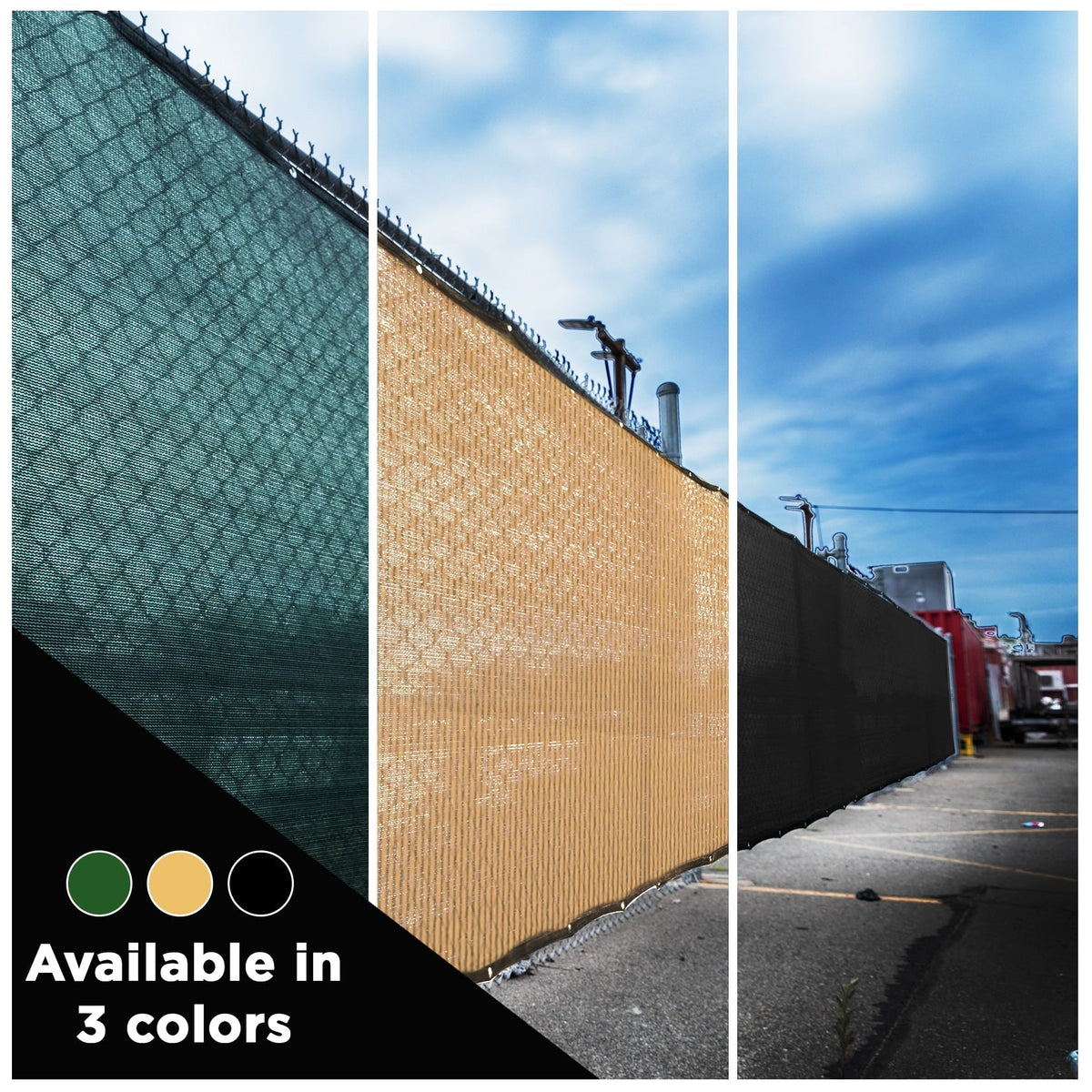 BOEN 4-ft H x 50-ft W Beige Polyethelene Chain Link Fence Screen