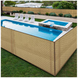 BOEN 4-ft H x 50-ft W Beige Polyethelene Chain Link Fence Screen