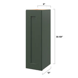 allen + roth Galway 9-in W x 30.125-in H x 12-in D Sage Wall Fully Assembled Cabinet (Flat Panel Shaker Door Style)