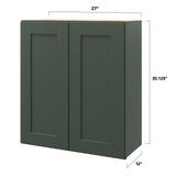 allen + roth Galway 27-in W x 30.125-in H x 12-in D Sage Blind Corner Wall Fully Assembled Cabinet (Flat Panel Shaker Style)