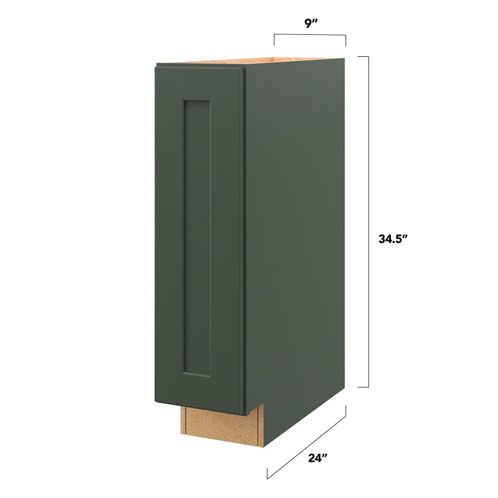allen + roth Galway 9-in W x 34.5-in H x 24-in D Sage Pull-out Tray Divider Base Fully Assembled Cabinet (Flat Panel Style)