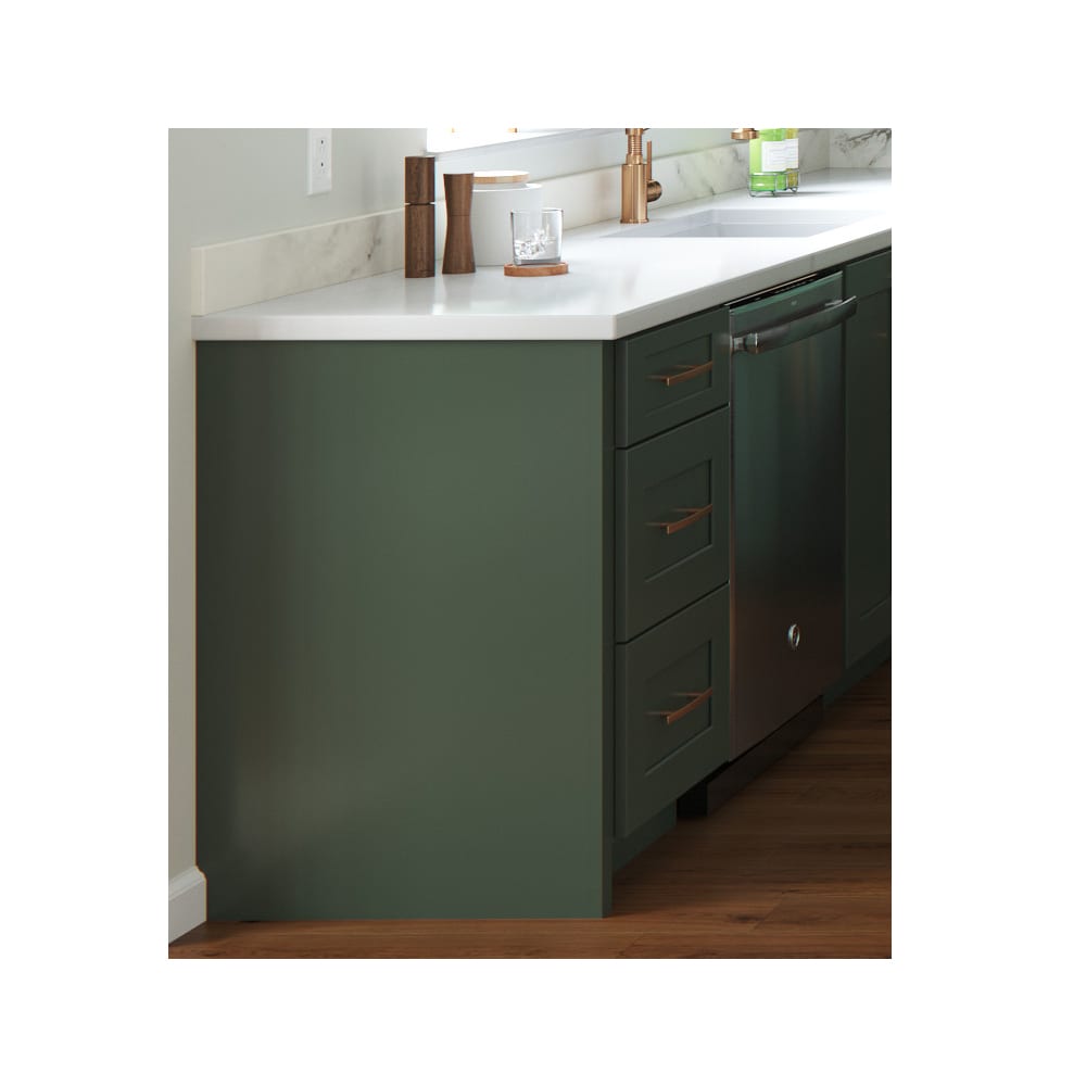 allen + roth Galway 15-in W x 34.5-in H x 24-in D Sage 3-Drawer Base Fully Assembled Cabinet (Flat Panel Style)
