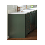 allen + roth Galway 15-in W x 34.5-in H x 24-in D Sage 3-Drawer Base Fully Assembled Cabinet (Flat Panel Style)