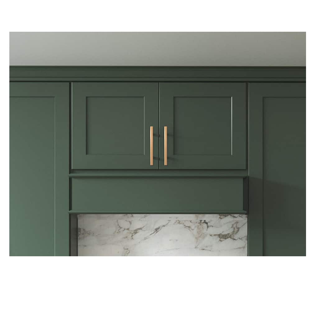 allen + roth Galway 36-in W x 15.125-in H x 12-in D Sage Wall Fully Assembled Cabinet (Flat Panel Shaker Door Style)