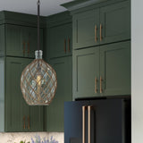 allen + roth Galway 33-in W x 12.125-in H x 24-in D Sage Wall Fully Assembled Cabinet (Flat Panel Shaker Door Style)