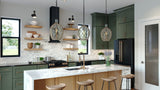 allen + roth Galway 21-in W x 34.5-in H x 24-in D Sage 3-Drawer Base Fully Assembled Cabinet (Flat Panel Style)