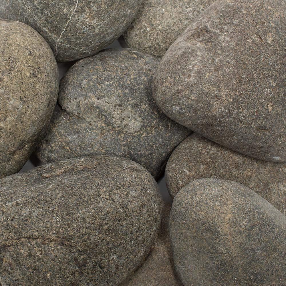 Rain Forest 1 in. to 3 in., 30 lb. Grey Caribbean River Pebbles - Super Arbor