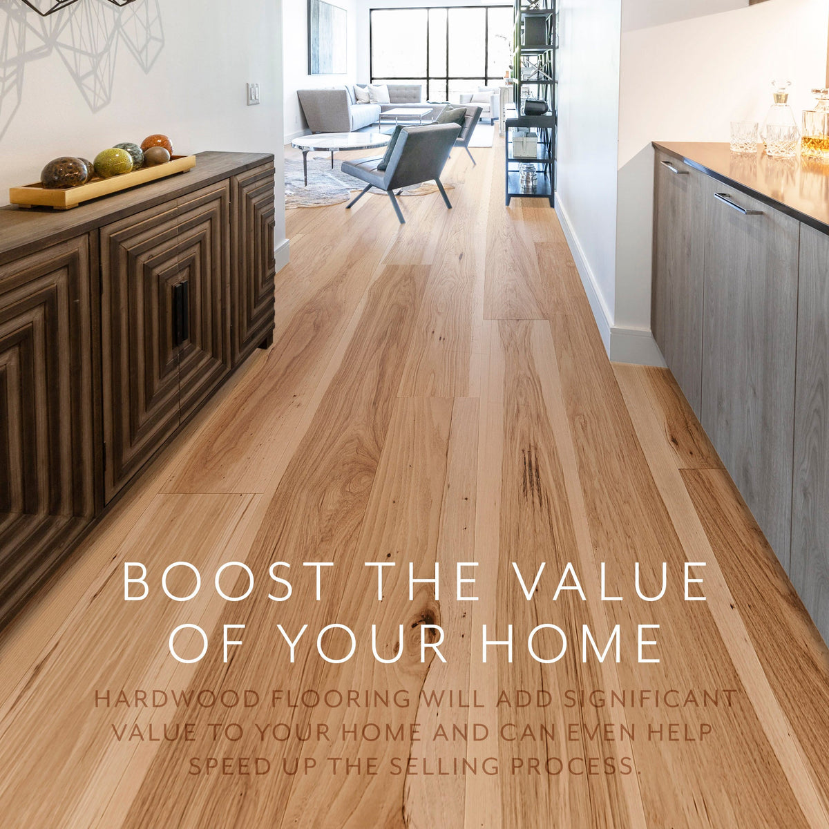 Element Flooring Hickory Thistle hardwood flooring — surface grain detail
