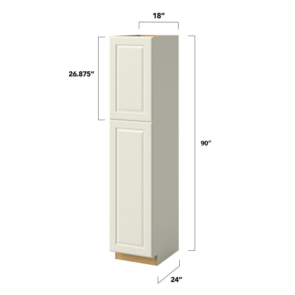 allen + roth Pattingham 18-in W x 90-in H x 24-in D Harbor Pantry Fully Assembled Cabinet (Raised Panel Square Door Style)