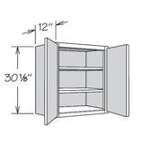 allen + roth Stonewall 33-in W x 30.125-in H x 12-in D Stone Wall Fully Assembled Cabinet (Flat Panel Shaker Door Style)