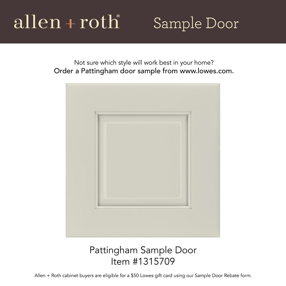 allen + roth Pattingham 15-in W x 34.5-in H x 24-in D Harbor 3-Drawer Base Fully Assembled Cabinet (Raised Panel Style)