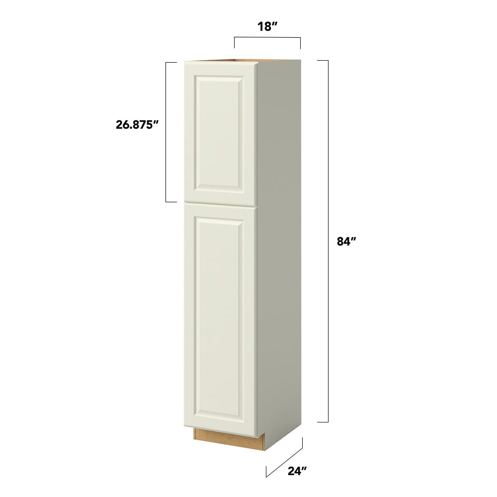 allen + roth Pattingham 18-in W x 84-in H x 24-in D Harbor Pantry Fully Assembled Cabinet (Raised Panel Square Door Style)