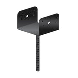 Nuvo Iron 10.75-in x 5.75-in Black Powder Coated Satin Painted Galvanized Steel Post Connector