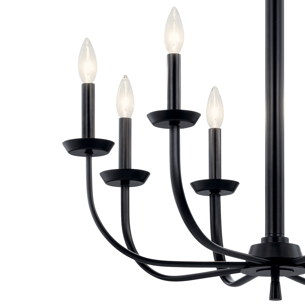 Kichler Kennewick 8-Light Black Traditional Bare Bulb Chandelier