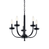 Kichler Kennewick 5-Light Black Traditional Bare Bulb Chandelier