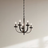 Kichler Kennewick 5-Light Black Traditional Bare Bulb Chandelier
