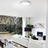 Project Source Adjustable Color Temperature 15-in Brushed Nickel Integrated LED Flush Mount Light