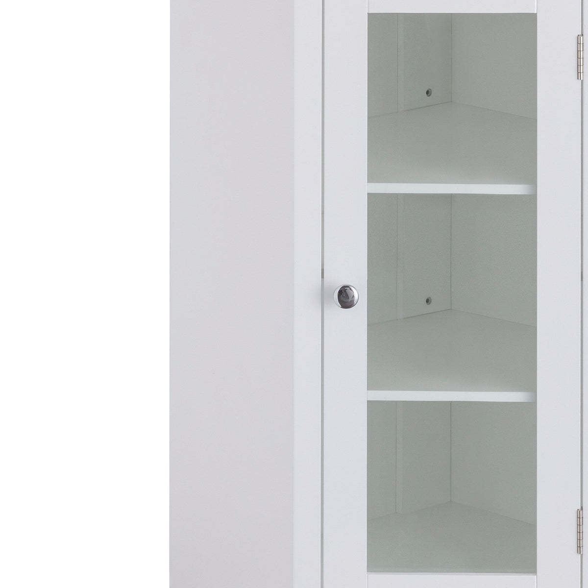 Teamson Home Madison 24.75-in x 32-in x 17-in White Freestanding Corner Linen Cabinet