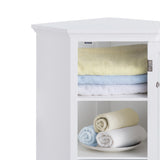 Teamson Home Madison 24.75-in x 32-in x 17-in White Freestanding Corner Linen Cabinet