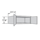 allen + roth Pattingham 36-in W x 15.125-in H x 24-in D Harbor Wall Fully Assembled Cabinet (Raised Panel Square Door Style)