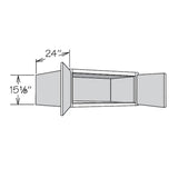 allen + roth Aveley 36-in W x 15.125-in H x 24-in D Linen Wall Fully Assembled Cabinet (Flat Panel Shaker Door Style)