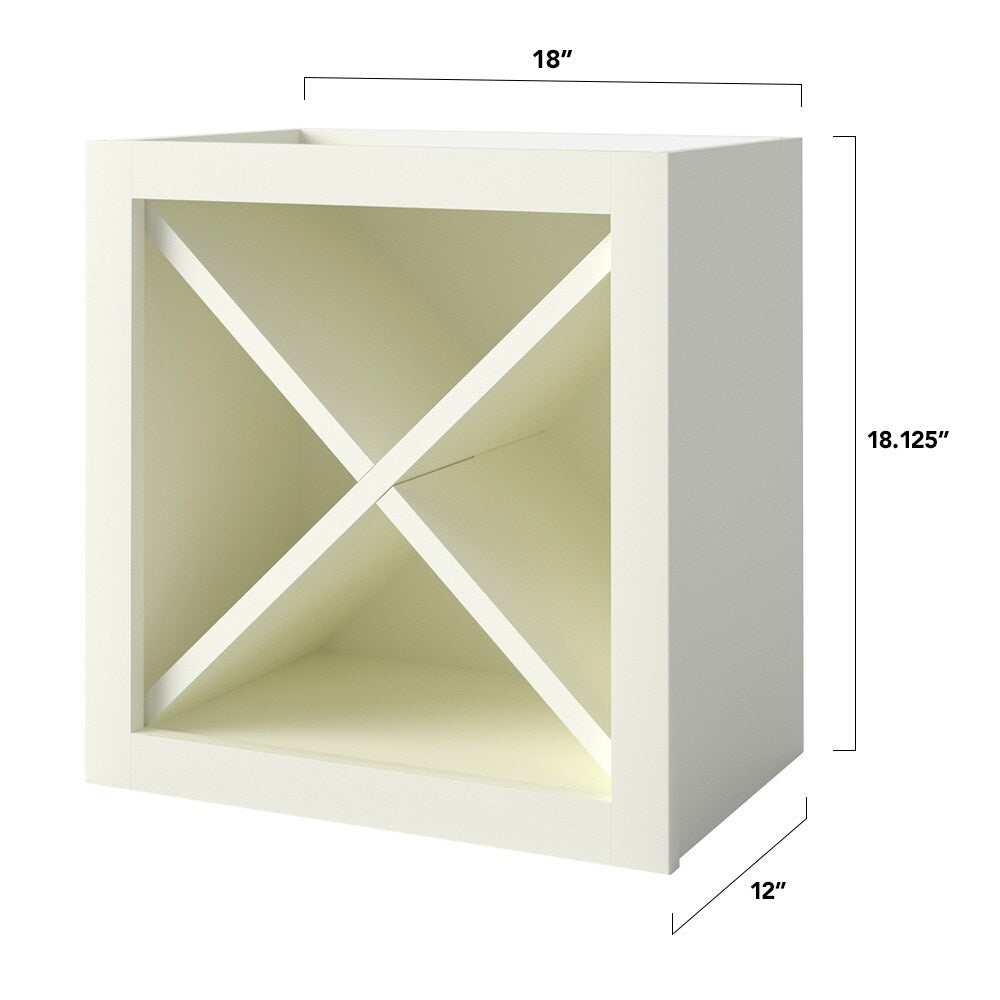 allen + roth Aveley 18-in W x 18-in H x 12-in D Linen Open Cube Organizer Wall Fully Assembled Cabinet (Flat Panel Style)